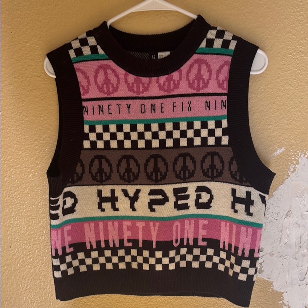 Hyped Ninety One Fix Knit Sweater Vest